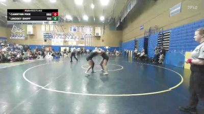 170lbs Cons. Round 10 - Camrynn Pike, North Mason (Girls) vs Lindsey Shipp, Peninsula (Girls)
