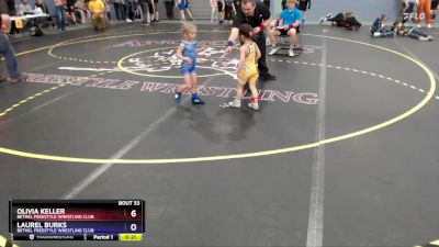 40 lbs Round 3 - Olivia Keller, Bethel Freestyle Wrestling Club vs Laurel Burks, Bethel Freestyle Wrestling Club