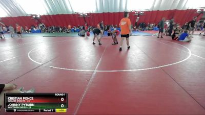 135-135 lbs Round 1 - Johnny Pyburn, Wisconsin Rapids vs Cristian Ponce, WCAABE Knights