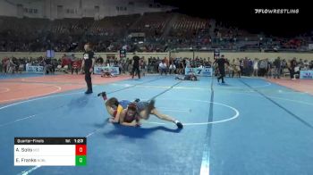 98 lbs Quarterfinal - Aubrie Solis, SEO Wrestling vs Emma Franks, Noble Takedown Club