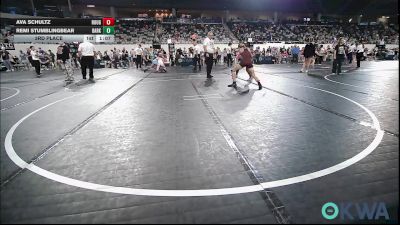 105 lbs 3rd Place - Ava Schultz, Rough Riders vs Remi Stumblingbear, Darko Valley Wolf Pack