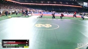 D2-150 lbs 7th Place Match - Christian Bossbach, John Glenn HS (Bay City) vs Tacho Gonzales, Lowell