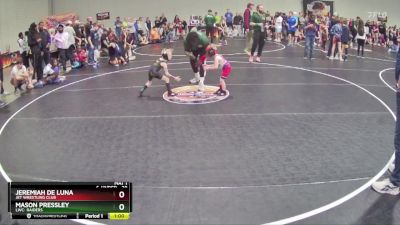 38 lbs Cons. Round 2 - Mason Pressley, LWC: Raiders vs Jeremiah De Luna, Jet Wrestling Club