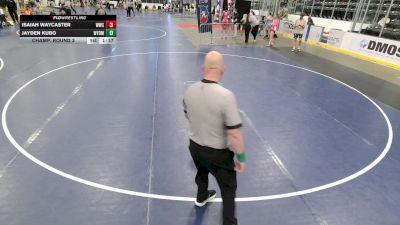 16U BOYS HARD LUCK - 112.2-119.4 Champ. Round 3 - Isaiah Waycaster, Wave Wrestling Club vs Jayden Kubo, Wyoming
