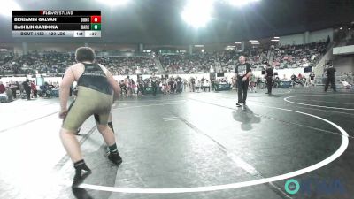 120 lbs Consi Of 8 #2 - Benjamin Galvan, Duncan Demon Wrestling vs Bashlin Cardona, Dark Cloud Wrestling Club