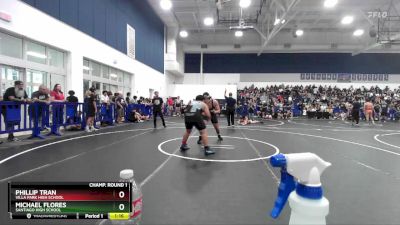 215 lbs Champ. Round 1 - Michael Flores, Santiago High School vs Phillip Tran, Villa Park High School