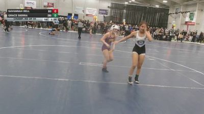 130 lbs Champ. Rd Of 64 - Savannah Bell, Black Hills Stampede vs Grace Sierra, Denver Wrestling Academy