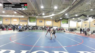 215 lbs Consi Of 8 #1 - Noah Acevedo, Central Falls/Blackstone Valley Prep vs John Kerr, Davies Career & Tech Academy