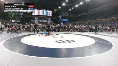 106 lbs Cons. Sub-rd Of 16 - Austin Peach, Wisconsin vs Chase VanPortfliet, Michigan