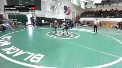 150 lbs Champ. Round 1 - Noah Rafael, Alhambra vs German Ampude, Cabrillo (Long Beach)