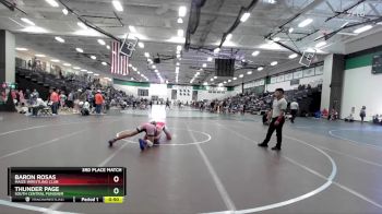 135 lbs 3rd Place Match - Thunder Page, South Central Punisher vs Baron Rosas, Maize Wrestling Club