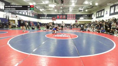 134 lbs Champ. Round 1 - Calum Barkenhagen, Norco High School vs Carter Sosa, LAWC