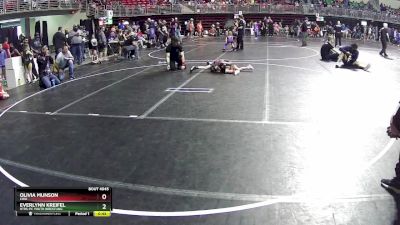 56-58 lbs Quarterfinal - Olivia Munson, CWO vs Everlynn Kreifel, HTRS-PC YOUTH WRESTLING