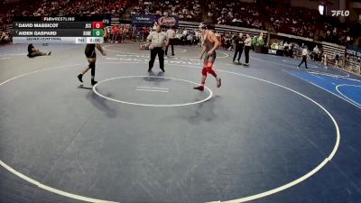 D 3 150 lbs Quarterfinal - Aiden Gaspard, South Beauregard vs David Massicot, John Curtis Christian