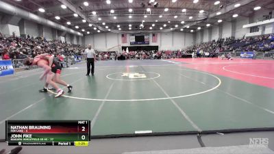 215 lbs Round 2 (3 Team) - John Fike, Niagara Wheatfield Sr HS vs Nathan Brauning, Fox Lane