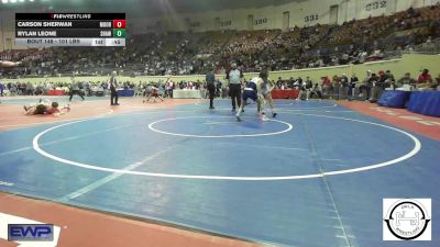 101 lbs Consi Of 32 #1 - Carson Sherwan, Moore JH vs Rylan Leone, Shawnee Wrestling