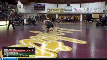 184 lbs Semifinal - Carl Hansen, Montana State University-Northern (Mont.) vs Hayden Schrull, University Of Providence (Mont.)