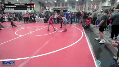 67 lbs Consolation - Luke Minihan, Collinsville Cardinal Youth Wrestling vs Drake Lear, Fort Gibson Youth Wrestling