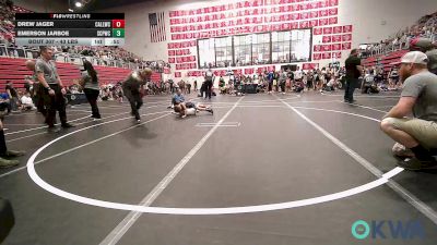 43 lbs Round Of 32 - Drew Jager, Carl Albert vs Emerson Jarboe, South Central Punisher Wrestling Club