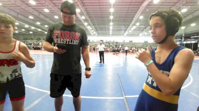 80 lbs Rr Rnd 2 - Blake Nesity, FORGE M/S vs Wyatt Reiner, Eagles Wrestling