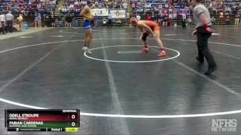 1 - 165 lbs Semifinal - Fabian Cardenas, Mathews High School vs Odell Stroupe, Rural Retreat