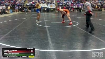 1 - 165 lbs Semifinal - Fabian Cardenas, Mathews High School vs Odell Stroupe, Rural Retreat