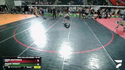 93-99 lbs Semifinal - Mason Wright, Idaho vs Gage Southwick, Utah