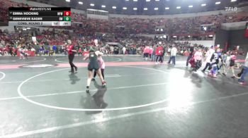 132 lbs Cons. Round 2 - Genevieve Eager, BYA Wrestling vs Emma Hocking, Warrior Youth Wrestling