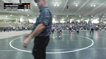 80 lbs Champ. Round 1 - Aria Thephavong, Blackman Wrestling Club vs Carroll Tallent, Rabbit Wrestling Club