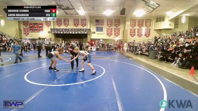 90 lbs Round Of 16 - George Combs, Ponca City Wildcat Wrestling vs Aron Brannon, Pitbull Wrestling Academy