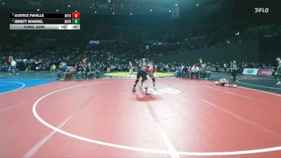 2A/1A Boys 165 Cons. Semi - Jerett Waddel, Grant Union / Prairie City Boys vs Justice Faville, Santiam Boys