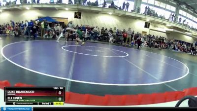 98 lbs Champ. Round 2 - Eli Ihnen, Zionsville Wrestling Club vs Luke Brabender, Indiana