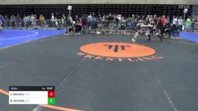 93 lbs Round Of 16 - Joseph Dentato, Fairfield, NJ vs Brentley Nicholls, Kingston, PA