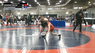 57kg Semifinal - Taranpreet Dhillon, Canadian Mal Wrestling vs Myla Blackshaw, Matmen Wrestling Club