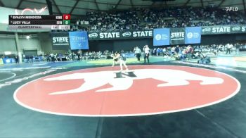Girls 3A 115 lbs Quarterfinal - Lucy Villa, Evergreen (Vancouver) (Girls) vs Evalyn Mendoza, Kennewick (Girls)