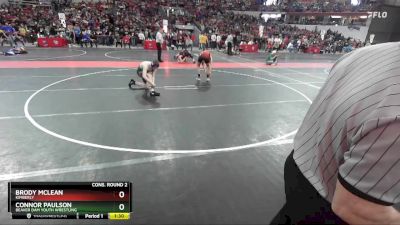 135 lbs Cons. Round 2 - Brody McLean, Kimberly vs Connor Paulson, Beaver Dam Youth Wrestling