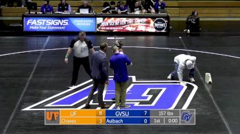 157 lbs Round 1 (4 Team) - Braylenn Aulbach, Grand Valley State vs Andrew Parish, Findlay