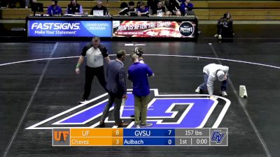 157 lbs Round 1 (4 Team) - Braylenn Aulbach, Grand Valley State vs Andrew Parish, Findlay