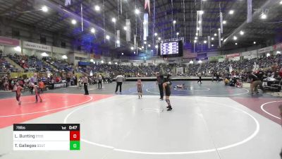 78 lbs Quarterfinal - Liam Bunting, Steel City Reloaded vs Tyrann Gallegos, Southwest Hammers