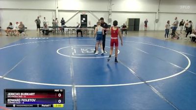 92 lbs Placement Matches (8 Team) - Jericho Burkart, Oklahoma Red vs Edward Fioletov, Connecticut