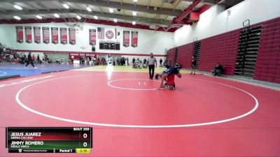 125 lbs Cons. Round 4 - Jesus Juarez, Sierra College vs Jimmy Romero, Menlo NWCA