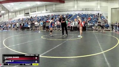 140 lbs Cons. Round 2 - Lilliana Banks, WI vs Abigail Ji, IL