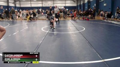 82-91 lbs Round 5 - River Alverson, Hawk Wrestling Club vs Clayton Andrews, All In Wrestling Academy