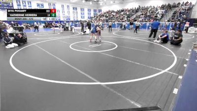 170 lbs Champ. Round 2 - Katherine Herrera, La Habra vs Diya Poojary, Beckman