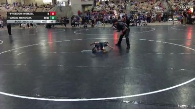 40 lbs Semifinal - Angel Mendoza, Williamson Co Wrestling Club vs Freedom Weitzel, Iron Knights