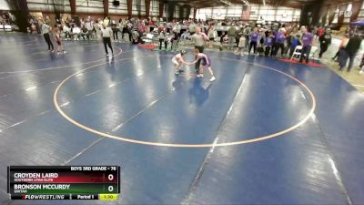 76 lbs Champ. Round 1 - Croyden Laird, Southern Utah Elite vs Bronson McCurdy, Uintah