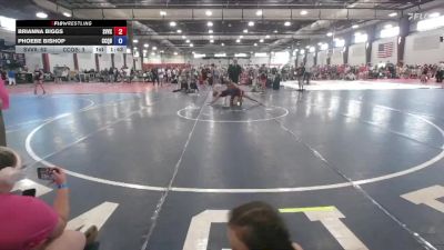 110 lbs Round 2 (6 Team) - Brianna Biggs, Steel Valley Vixens vs Phoebe Bishop, Crown City Queens Blue