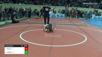 52 lbs Consolation - Jaxon Roller, R.A.W. vs Jace Hebert, Poteau Youth Wrestling