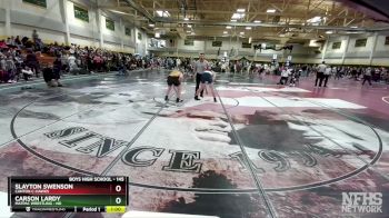 145 lbs Cons. Round 2 - Slayton Swenson, Canton C-HAWKS vs Carson Lardy, MATPAC Wrestling - ND