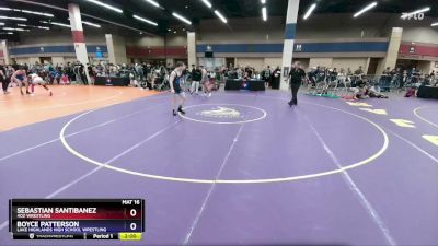 150 lbs Champ. Round 2 - Sebastian Santibanez, 4oz Wrestling vs Boyce Patterson, Lake Highlands High School Wrestling